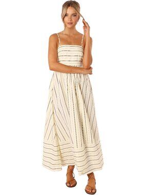 Chic Women's Pixie Maxi Dress - Elegant Floral Print, Perfect for Summer Events